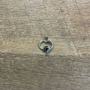 Heart and dog charm